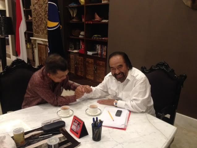 Usai Bertemu Surya Paloh, JK Bicara Soal Hasil Pileg 2014