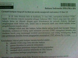 Jokowi Muncul di Soal UN, Ini Reaksi Mendikbud