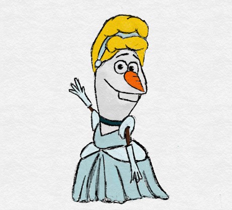 Jika Olaf Frozen Didandani Ala Putri-putri Disney