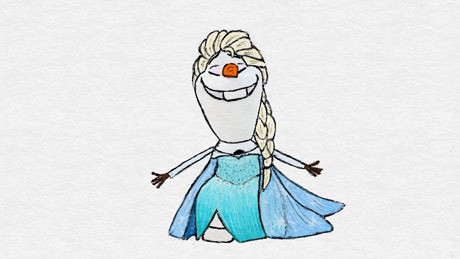 Jika Olaf Frozen Didandani Ala Putri-putri Disney
