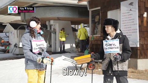 Key SHINee dan Arisa Yagi Main Ski di WGM - Global Edition