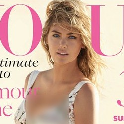 Seksinya Kate Upton dengan Bikini Retro di Majalah Vogue