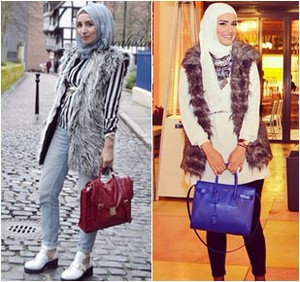 Hijab Style: Cara Hijabers Aplikasikan Tren Vest Berbulu