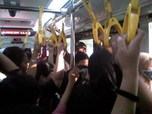 Sesaknya Bus TransJ Koridor I Saat Jam Pulang Kantor