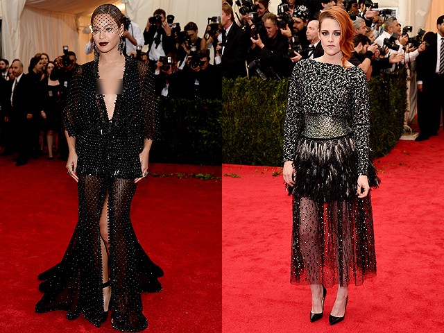 Gaun Menerawang Beyonce vs Kristen Stewart, Siapa Lebih Wow?