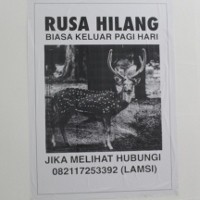 Terinspirasi Rusa Hilang di Tebet, Seniman Ini Buat Selebaran