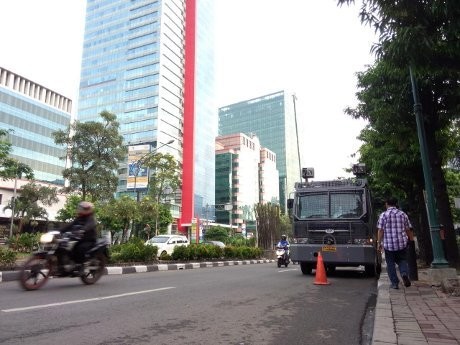 Water Cannon dan Barracuda Bersiaga di Pengadilan Tipikor