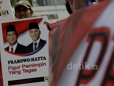 Pendukung Prabowo-Hatta Aksi di Bundaran HI