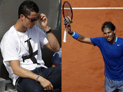 Disaksikan Ronaldo, Nadal Menang
