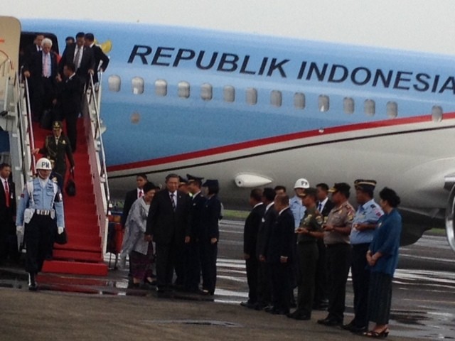 Dari Myanmar, Pesawat RI 1 yang Bawa SBY Mendarat di Halim