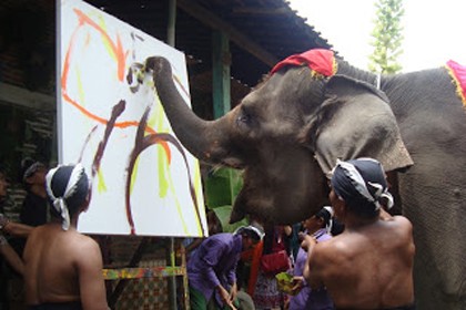 5 Gajah yang Berprofesi sebagai Pelukis