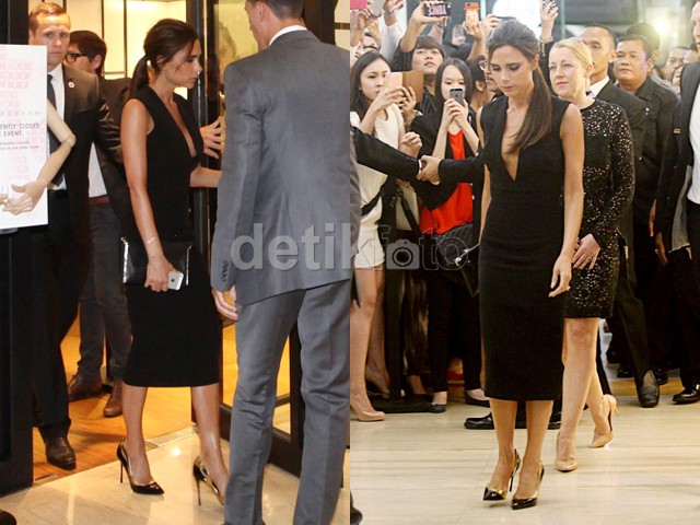 Gaya Chic dan Seksi Victoria Beckham di Jakarta
