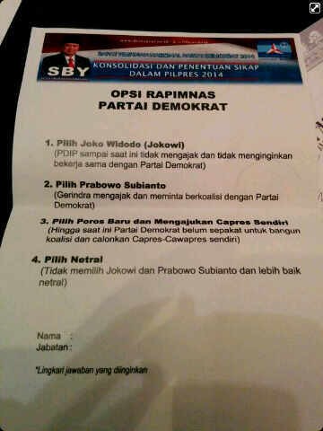 Koalisi PD Ditentukan Lewat Voting, Ini 4 Opsinya