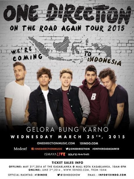 One Direction Manggung di Jakarta 25 Maret 2015