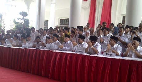 Koalisi Merah Putih Resmi Teken Dukungan Prabowo-Hatta