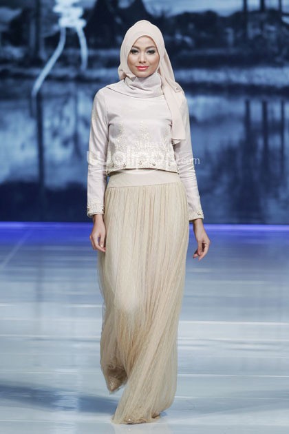 Ria Miranda Gadih Moslem Wear My Faith and I by APPMI. Jakarta Fashion & Food Festival 2014 at Grand Ballroom Harris Hotel. Kelapa Gading. Jakarta. [Foto: Mohammad Abduh/Wolipop]