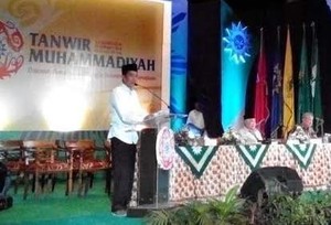 Ratusan Peserta Tanwir Muhammadiyah Simak Serius Visi Misi Jokowi