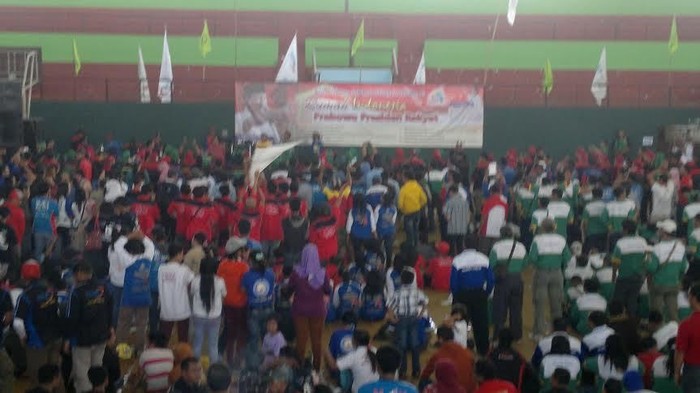 Ribuan Buruh KSPI Sidoarjo Nyatakan Dukungan ke Prabowo-Hatta
