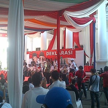 Rumah Polonia Kebanjiran Deklarasi Dukungan Prabowo-Hatta
