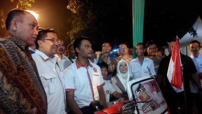 Kader Gerindra Ini Naik Vespa 8 Hari dari Medan ke Rumah Polonia