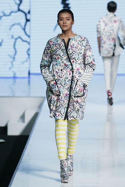 Sofie Urban Morphology. Jakarta Fashion & Food Festival 2014 at Grand Ballroom Harris Hotel. Kelapa Gading. Jakarta. [Foto: Mohammad Abduh/Wolipop]