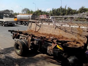 Baknya Hancur, Ini Truk Pengangkut Sapi Australia yang Lepas di Tol