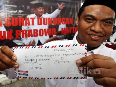 Satu Juta Surat Dukung Prabowo-Hatta