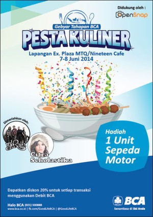 Pesta Kuliner Gebyar Tahapan BCA hadir di Kota Pontianak
