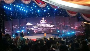 Bersama Ahok, Boediono Buka Jakarta Fair 2014