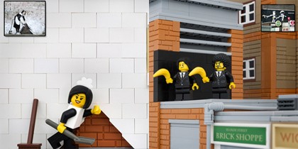 Grafitti Banksy Dijadikan Lego