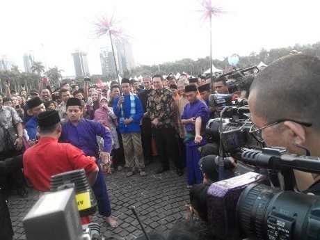 Hadiri Pembukaan PRJ Monas, Ahok Dihadang Palang Pintu
