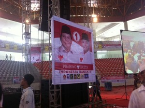Ada Logo Partai Demokrat di Kampanye Prabowo di Medan