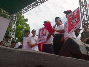 Ratusan Pengemudi Bentor di Gorontalo Deklarasi Dukung Jokowi-JK