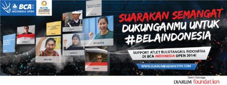Bela Indonesia di BCA Indonesia Open 2014