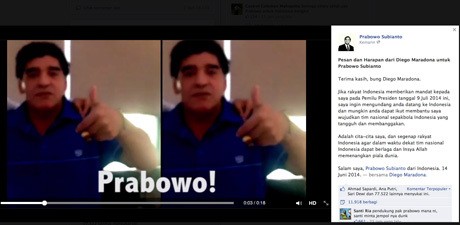 Waketum Gerindra: Prabowo dan Maradona Sangat Dekat