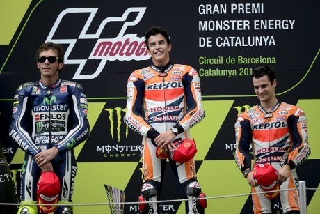 Marquez Nikmati Pertarungan dengan Rossi dan Pedrosa