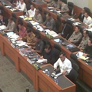 CT, Djoko Suyanto, dan Agung Laksono Rapat Anggaran di DPR