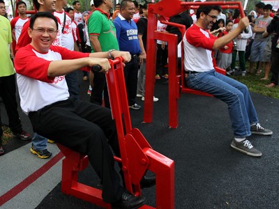 Ahok Hadiri Peresmian Active Park di Taman Tebet