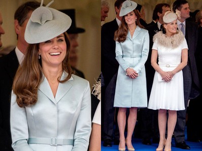 Kate Middleton Cantik dan Elegan Berbaju Biru