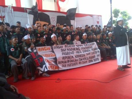 Dukung Prabowo, Relawan Pemuda Islam Sukabumi Siap Jihad