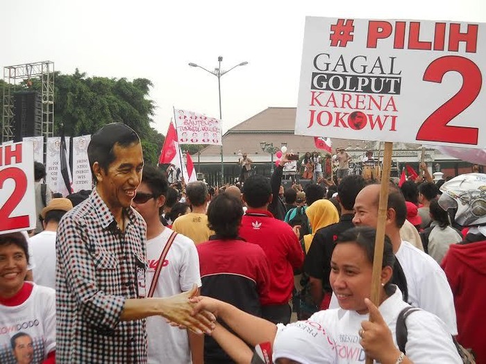 Acungkan Dua Jari, Slamet Rahardjo Ajak Warga Yogya Pilih Jokowi-JK