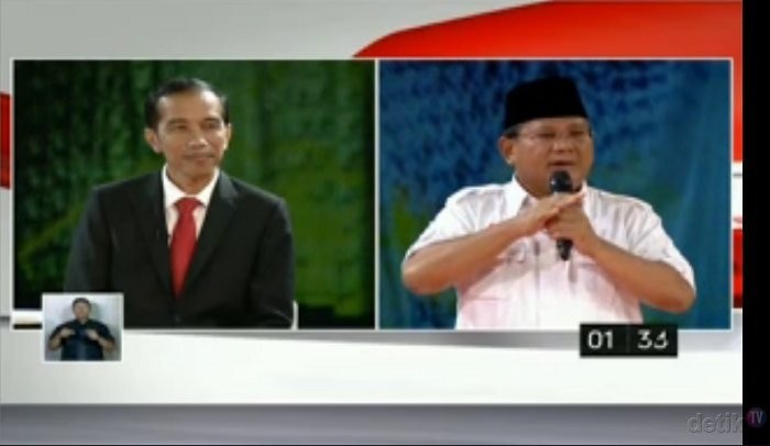 Jokowi Diperagakan dengan Tenang, Prabowo Bersemangat