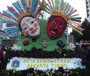 Parade Topeng di Jakarnaval 2014