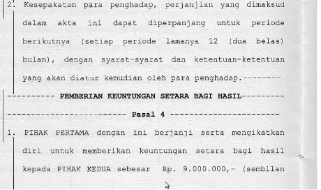 surat perjanjian kerjasama bagi hasil - berbagi informasi