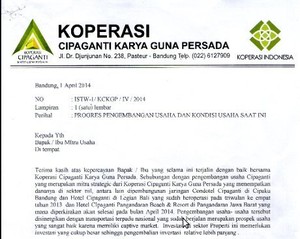 Ini Surat Permohonan Maaf Cipaganti Saat Tak Mampu Bayar Duit Mitra