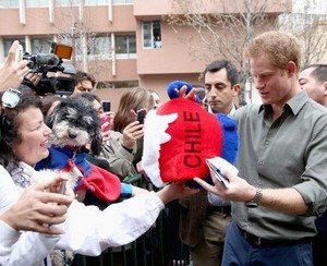 Kunjungi Chile, Pangeran Harry Dicium Banyak Fans Wanita