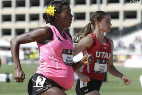 Hamil Besar, Alysia Tuntaskan Kompetisi Lari 800 Meter