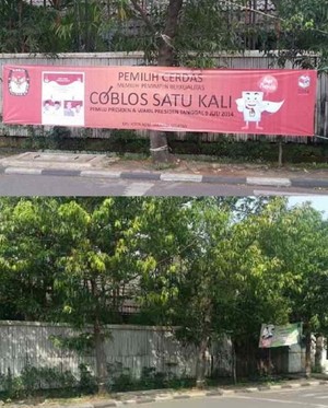 Tarik Spanduk Coblos Satu Kali, KPU Tegaskan Netral di Pilpres