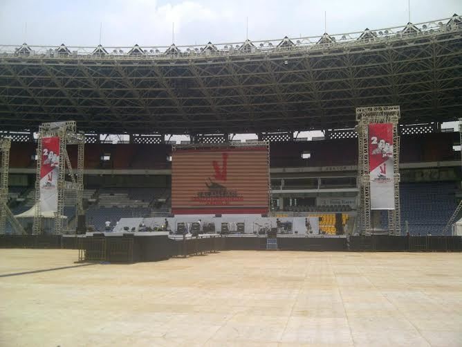Konser Salam 2 Jari, Panggung Raksasa Dibangun di GBK