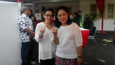 Titiek Soeharto Nyoblos di TPS 1 Gondangdia